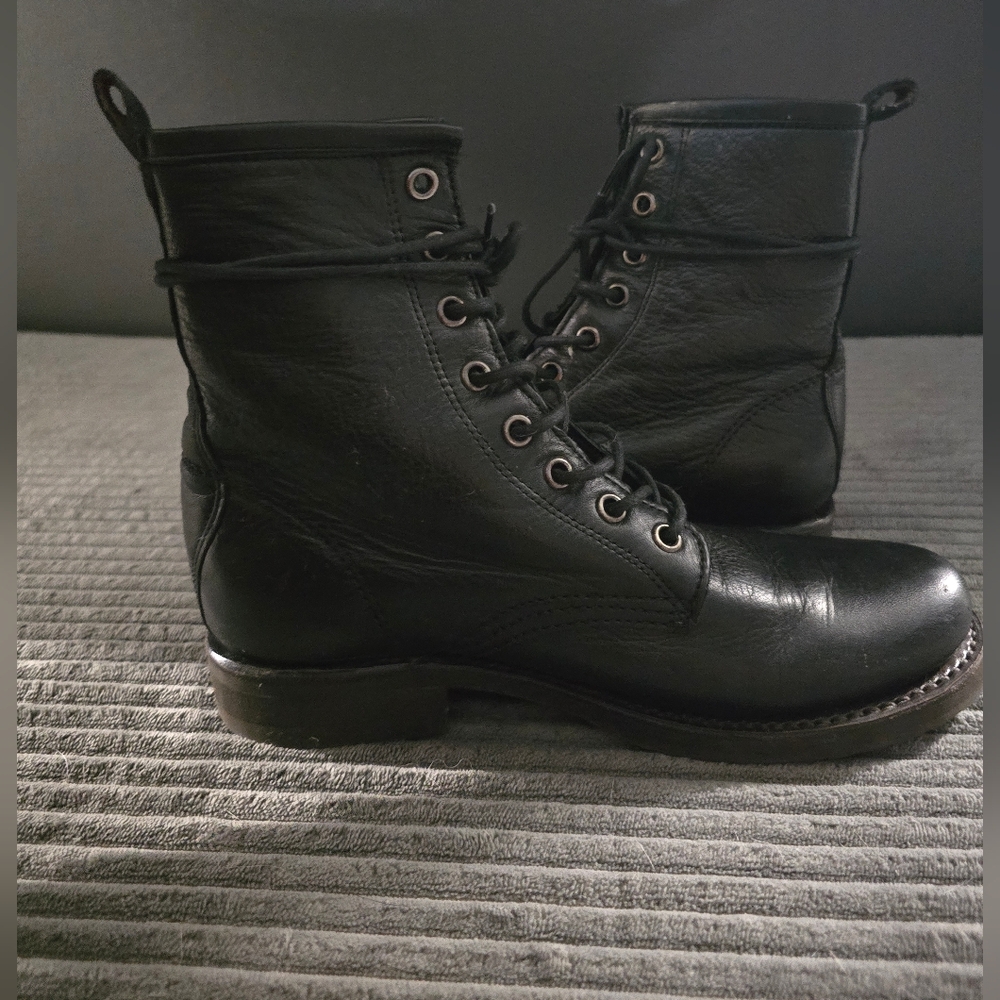 Frye Veronica Flex Combat Boot Black Size 7 - image 3
